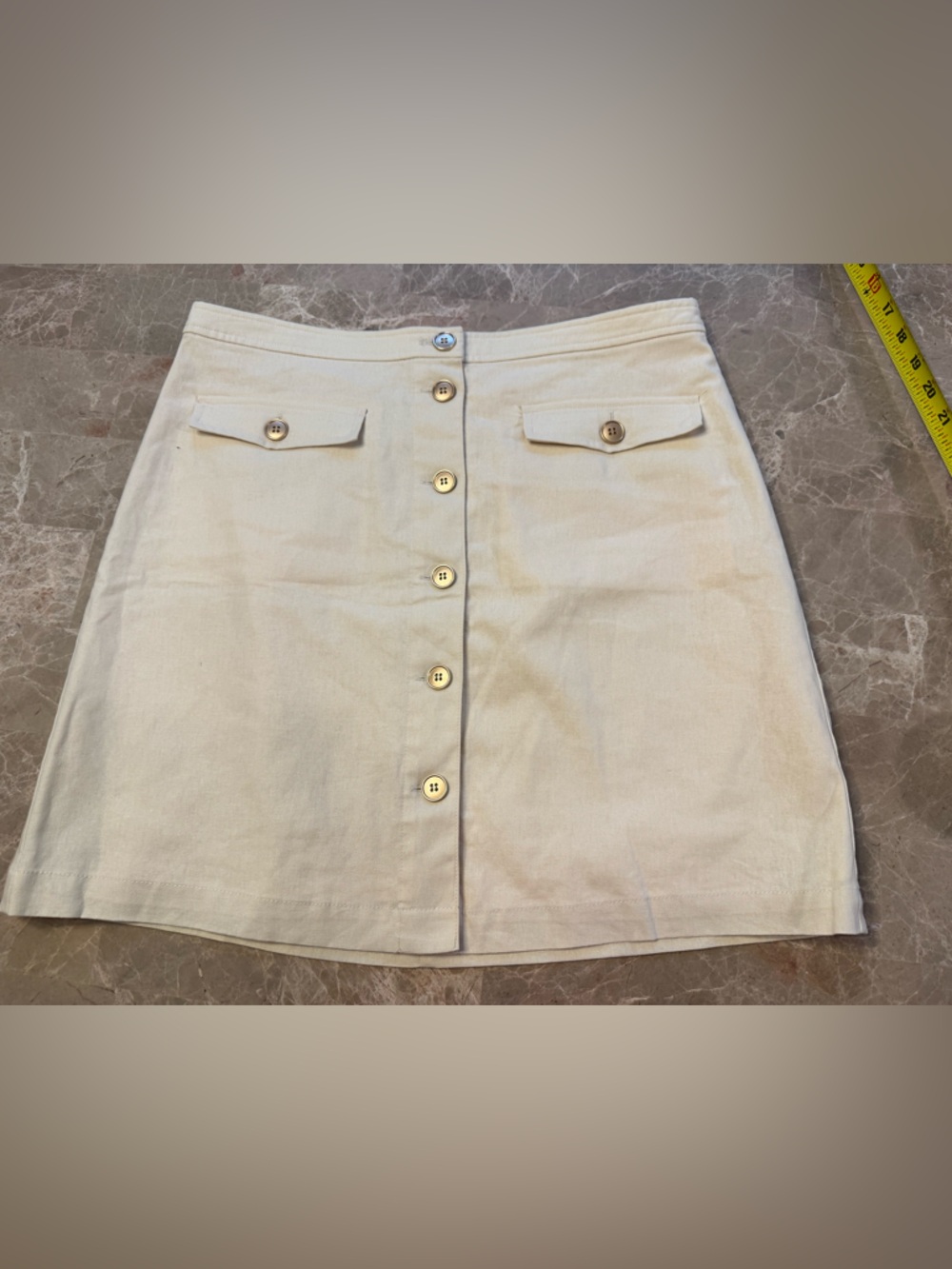 J . CREW Linen-blend Button-through
A-line Skirt size 8 - Picture 4 of 14